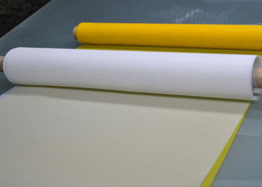 50-calowa poliestrowa siatka sitodrukowa 80T do drukowania ceramiki, kolor biały / żółty