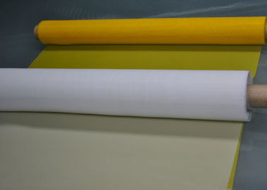 Biała / żółta 100% monofilamentowa siatka poliestrowa do drukowania tkanin 120T - 34