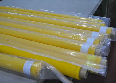 Żółta 80-nitkowa tkanina z siatki poliestrowej do drukowania na tekstyliach, szerokość 250 cm