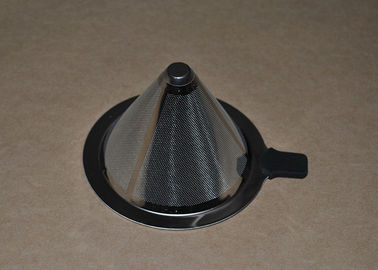 Zmywalny filtr siatkowy ze stali nierdzewnej Stożkowy filtr do kawy