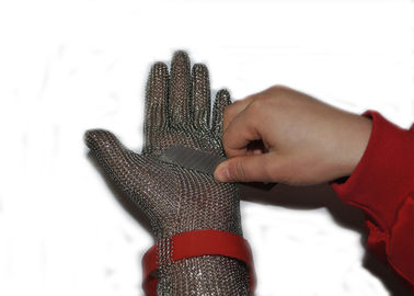 Rękawice ochronne ze stali nierdzewnej Nylon i metalowy pasek dla rzeźnika