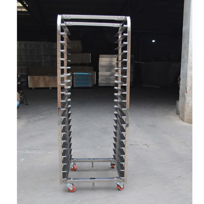 Dostosowany wózek do regałów ze stali nierdzewnej SGS o wysokości 1,8 m