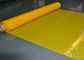 Żółta tkanina poliestrowa z sitodrukiem Koszulka z nadrukiem wysokiej gęstości, 91 mikronów