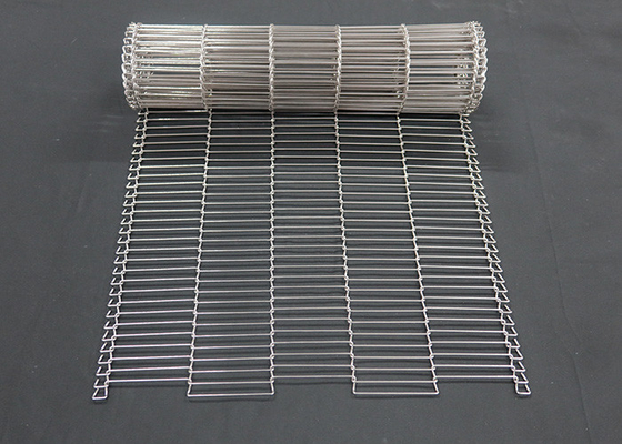 1 mm Food Chocolate Enrober Wire Mesh Conveyor Belt Stal nierdzewna Flat Flex