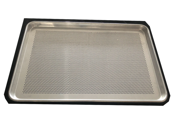 Dobra cena. Perforowana aluminiowa blacha do pieczenia o wymiarach 60x40 cm Odporność na zużycie w Internecie