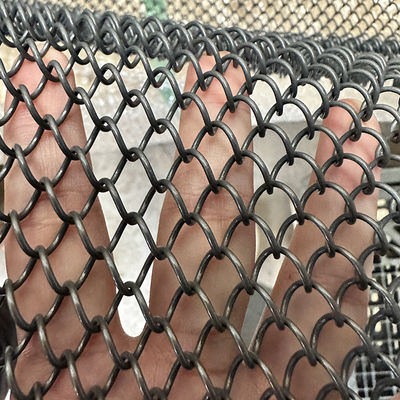 Dobra cena. Graphite black  Aluminium Chain Link Wire Mesh coil Curtain ceiling  for Hotel or restaurant interior  architectural decoration w Internecie