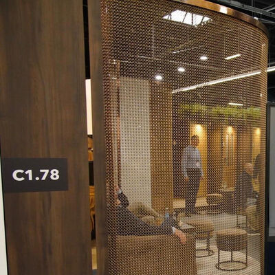 Dobra cena. Custom Size Gold Color Metal Decorative Stainless Steel Ring Curtain Mesh Fabric w Internecie