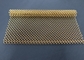Złota brązowa kolorowa dekoracyjna siatka metalowa, kurtyna, cewka, draperia, ściana