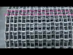 Stal nierdzewna 304 Pas przenośnikowy z pączką miodną Wielki ścianny pas pączkowy z pączką miodną płaski pas siatki drukowej