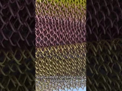 dekoracyjne metalowe zwoje zasłonowe dekoracja sufitu aluminiowa sieć sieciowa zasłony metalowe