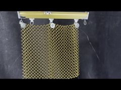 Złota aluminiowa zasłona sufitowa z siecią o dekoracyjnej cewce