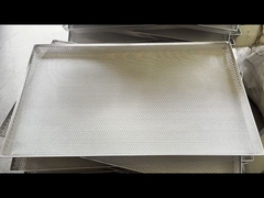 Dwuwarstwowe tacę z pierścieniem ze stali nierdzewnej