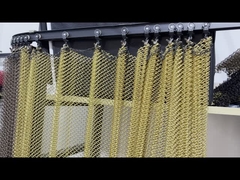 Dekoracyjna zasłona złotej siatki metalowej zasłona z włókna metalowego do projektowania wnętrz