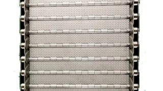 Metalowy przenośnik taśmowy z zawiasami ze stali wysokowęglowej do złomu z listwami siatkowymi do maszyny CNC