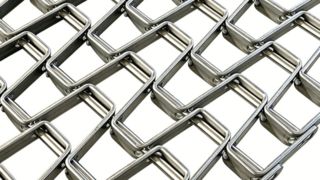 Food ss304 Metalowy przenośnik taśmowy o strukturze plastra miodu w kształcie podkowy ze stali nierdzewnej 316 z siatki o grubych ściankach