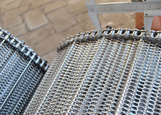 Przenośnik taśmowy z siatki metalowej klasy spożywczej 304SS 120 cm do pieczenia, prania, chłodzenia