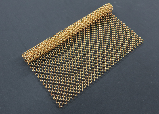 Kolorowa dekoracyjna 0,5 mm metalowa draperia / metalowa siatkowa kurtyna Odporność na korozję