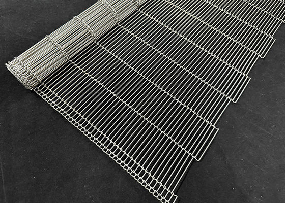 Żywność Czekolada Enrober Stal nierdzewna Płaska sieć przenośna Flex Wire Mesh