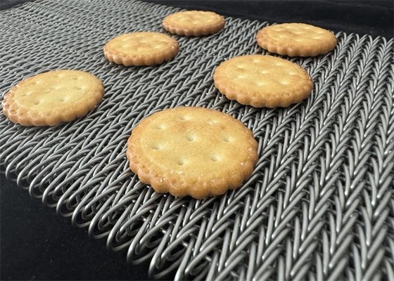 Taśma przenośnikowa z siatki drucianej ze stali nierdzewnej o splocie zrównoważonym Taśma przenośnikowa z splotem kordowym