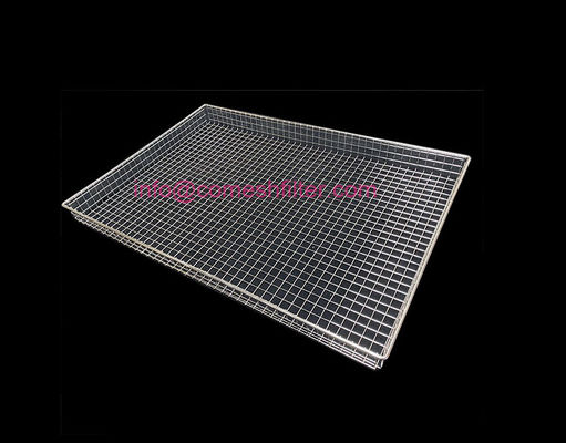 Stali nierdzewnej 304 316 Ultrasonic Disinfection Wire Mesh Grill Food Tray Basket For Frying Steamer Sterylizacja Mycie