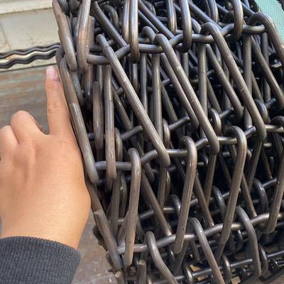 Maszyna piaszczysta Mangan stalowy Spiralny Typ Przesyłowy Pas sieci drutowej