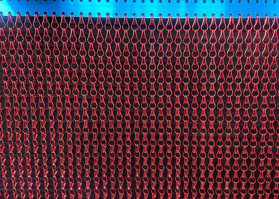 Zastosowany kolor podwójny łańcuch haczykowy Fly Curtain Mesh Dekoracyjny aluminium metalowy