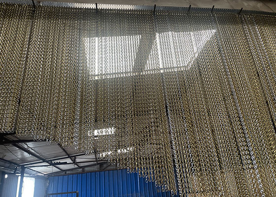 Dekoracyjna wisząca aluminiowa metalowa kurtyna z łańcucha z akcesoriami