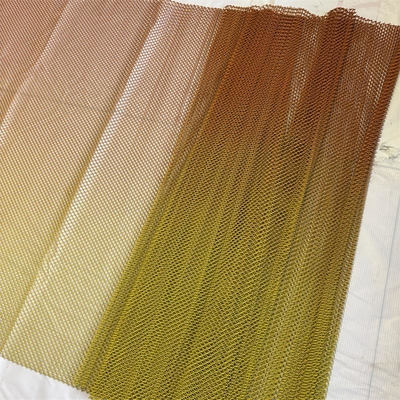 Gradientowy kolor aluminiowy dekoracyjny metalowy łańcuch łączy siatkowy z cewki Zasłona z drapery Siatka do dekoracji ściennej