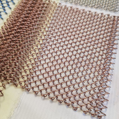 Lekkie Aluminiowe Dekoracyjne Metalowe Wire Mesh Coil Drapery do drzwi szaf