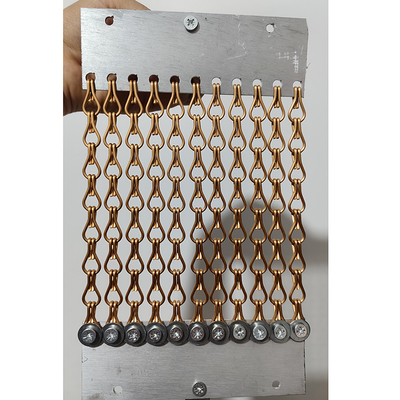 jakość Gold  Anodized Chain Mail Decorative Metal Link Mesh Curtain Aluminium Alloy Coil Drapery fabryka