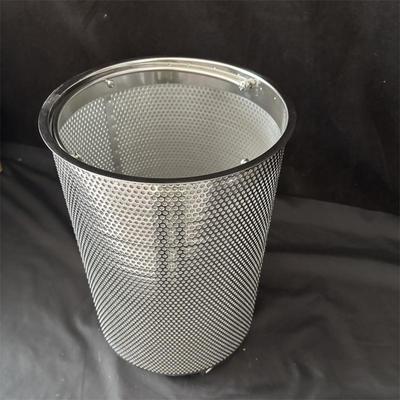 jakość Stainless Steel Cylinder Mesh Screen Filter Tube Woven Wire Mesh Strainer Round Perforated Filter Basket fabryka