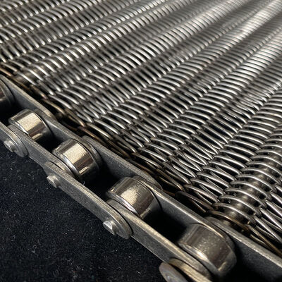 Przetwarzanie żywności Ciepło Temperatura Tortilla Press Oven Chłodzący piec Stal sztucznej z nierdzewnej stali węglowej Spirałowa siatka drutowa pas przenośny