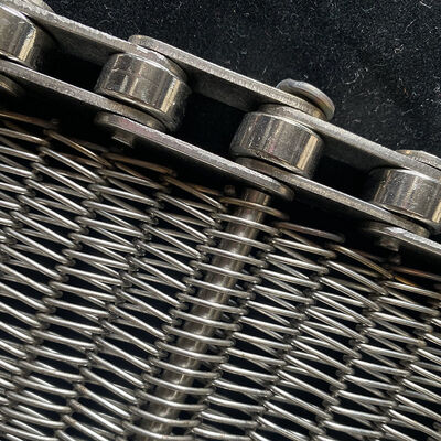 Dobra cena. Siatka metalowa klasy spożywczej, odporna na wysokie temperatury, z ogniwami łańcucha, plecionka spiralna, taśma przenośnikowa ze stali nierdzewnej w Internecie