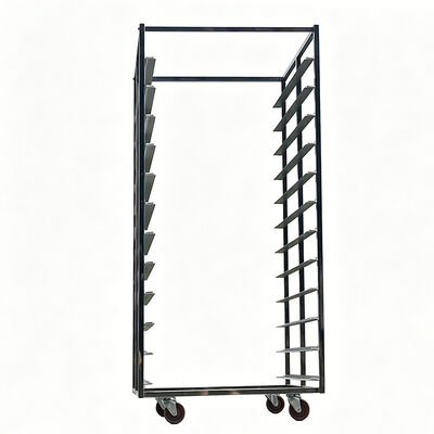Aluminiowa taca do piekarnika 600 X 400 Wózek na chleb do użytku komercyjnego Półki Ruszt do pieczenia ze stali nierdzewnej z 20 blachami do załadunku bułki