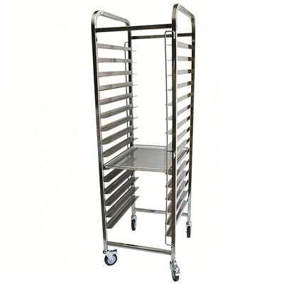 commercial  Kitchen Sus 304 316 Stainless Steel Aluminium 600 X 400 rotary Oven Half bakery bread Cooling rack cart half bakery trolley