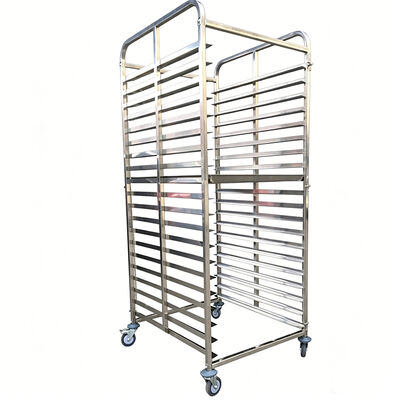 Kuchnia 600 x 400 mm metalowa Stal nierdzewna 15 20 Poziom 40 Puszka z chleba Aluminium Piekarnia Stojak do pieczenia handlowy wózek piekarniczy z kółkami
