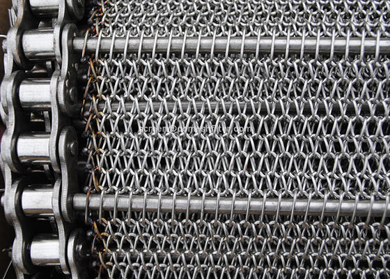 Siatkowy przenośnik z siatką o zrównoważonym splocie z łańcuchem, 10-30 m / rolka