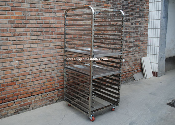 20-poziomowy aluminiowy wózek z perforowaną tacą Ss304