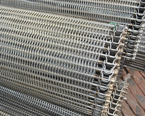 Spiralna zamrażarka do suszenia FDA Chain Link Conveyor Belt